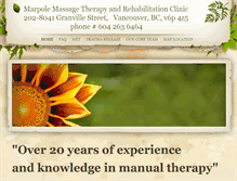 Tablet Screenshot of marpolemassageandrehab.com